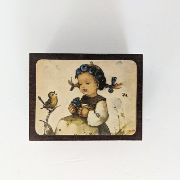Vintage Reuge Music Box The Botanist" Hummel Girl